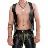 Mister B Leren Muscle Vest Met Embleem -Goedkope KLEDING winkel bn B130760
