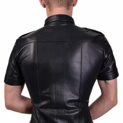 Mister B Leren Politie Shirt Met Korte Mouw -Goedkope KLEDING winkel bn B161600 b