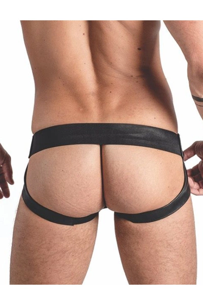 Mister B Leren Powerjock Met Zwarte Bies 4 Mister B Leren Powerjock Met Zwarte Bies - Afbeelding 2