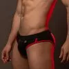Dale Mas Open Up Mesh Jock - Zwart Rood -Goedkope KLEDING winkel bn B380000