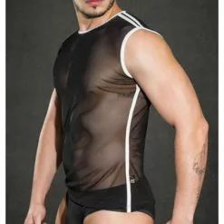 Dale Mas Mesh Singlet - Zwart Wit