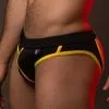 Dale Mas Open Up Mesh Jock - Zwart Geel S -Goedkope KLEDING winkel bn B380560