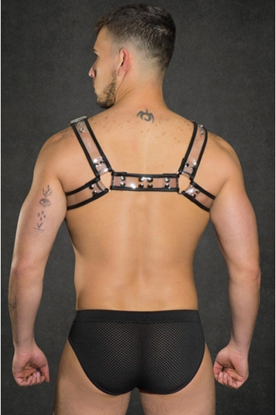 Dale Mas Party Dude Synthetisch Harnas - Zwart 4 Dale Mas Party Dude Synthetisch Harnas - Zwart - Afbeelding 2