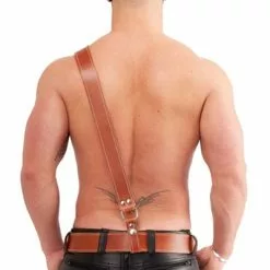 Mister B Leren Schouder Riem Gestikt -Goedkope KLEDING winkel bn B420310 b