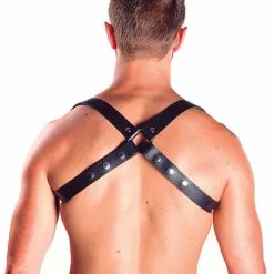 Mister B Lederen Sling Harnas Zwart -Goedkope KLEDING winkel bn B600200 b