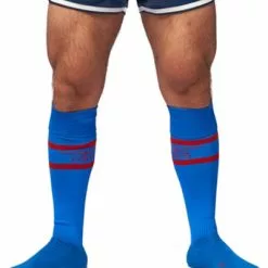 Mister B Urban Voetbalsokken Met Zak Blauw Rood