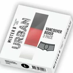 Mister B Urban Vancouver Boxer Rood - Zwart - Wit -Goedkope KLEDING winkel bn B824030 b