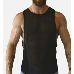 Mister B URBAN Mesh Tanktop Zwart