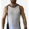 Mister B URBAN Mesh Tanktop Zwart Wit -Goedkope KLEDING winkel bn B824300